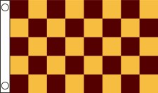 TCF 5X3 Checker Flag Maroon Amber